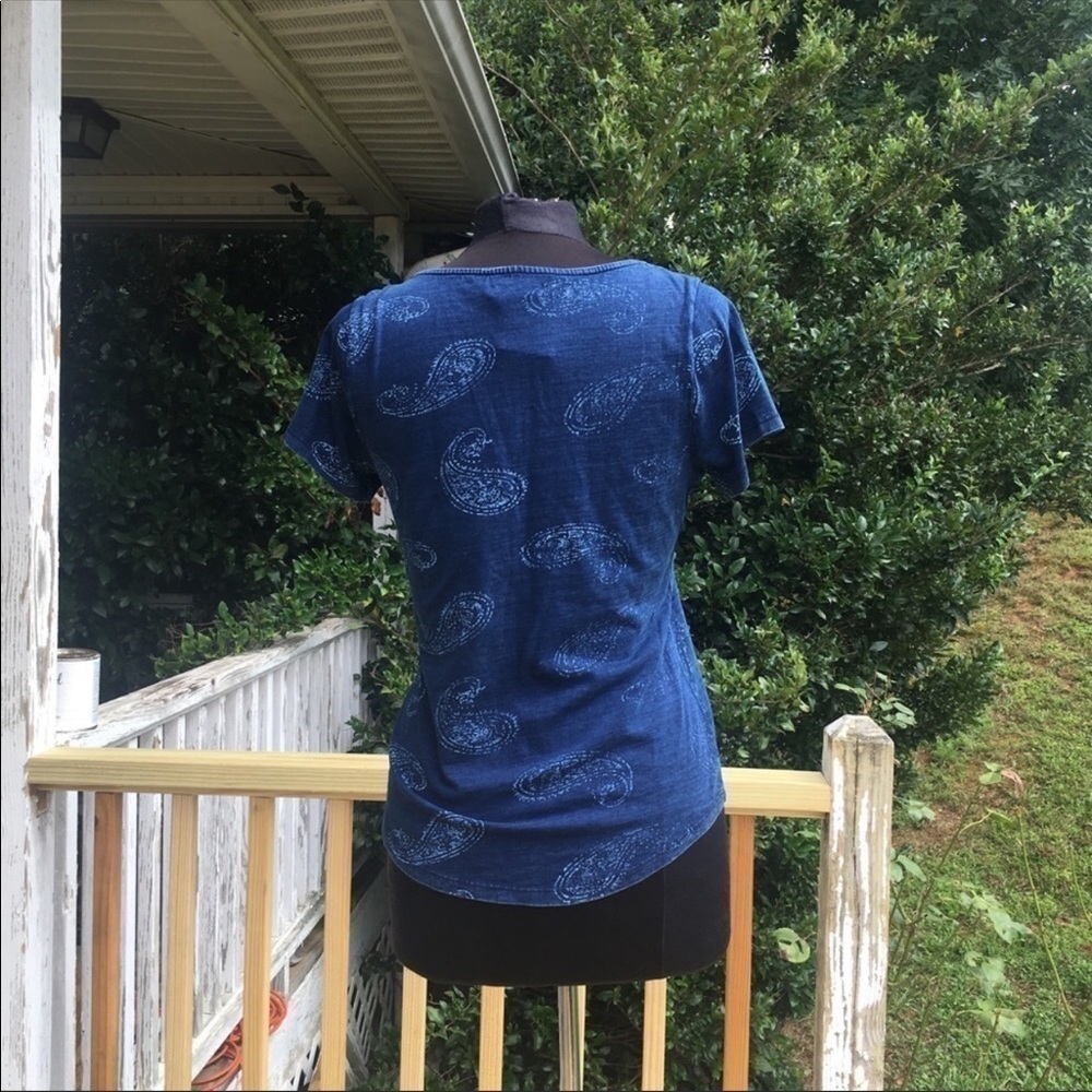 Lucky 🍀 Brand Navy with paisley print top - Picture 2 of 7